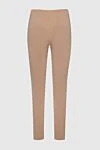 Beige cotton trousers for women Peserico - two pockets. 93% cotton, 7% elastane. elastic belt. Country of manufacture: Italy. Care: specialized cleaning - photo 6