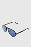 Tom Ford Blue sunglasses made of metal and plastic for men - Decoration: logo on the temple. UV protection. plastic, metal. Country of manufacture: Italy. Care: specialized cleaning - photo 3