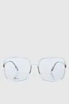 Dior White women's glasses with logo on the lens - logo on the lens. Additional: UV protection. plastic, metal. Country of origin: France. Care: specialized cleaning - photo 1