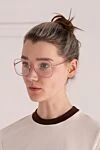 White women's glasses with logo on the lens Dior - logo on the lens. Additional: UV protection. plastic, metal. Country of origin: France. Care: specialized cleaning - photo 2