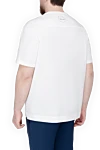 White cotton T-shirt for men Limitato - print pattern. 100% cotton. Country of origin: Italy. Care: specialized cleaning - photo 4