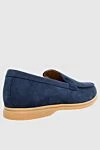 Blue Nubuck Loafers for men Cesare di Napoli - contrast sole. 100% nubuck. platform height 2cm. Insole: leather. Country of manufacture: Italy. Care: specialized cleaning - photo 4