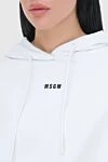 Костюм прогулочный из хлопка белый женский MSGM - Декор : логотип. 100% хлопок. кулиска. два боковых кармана . Капюшон: есть. Страна производитель: Италия. Уход: специализированная чистка - фото 6