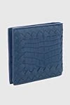 Bottega Veneta Blue leather wallet for men - Weaving. 100% leather. 2 bill pockets, 8 card slots. Country of manufacture: Italy. Care: specialized cleaning - photo 3