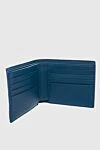 Blue leather wallet for men Bottega Veneta - Weaving. 100% leather. 2 bill pockets, 8 card slots. Country of manufacture: Italy. Care: specialized cleaning - photo 4