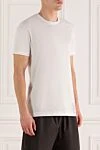 Dolce & Gabbana White cotton T-shirt for men - logo. 100% cotton. Country of manufacture: Italy. Care: specialized cleaning - photo 3