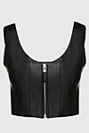 Dior Women's black leather top - 100% genuine leather. Closure: zipper. Country of manufacture: Italy. Care: specialized cleaning - photo 1