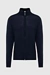 Billionaire Men's cardigan made of wool and cashmere blue - 70% wool, 30% cashmere. Closure: Zipper. Two side pockets. Country of origin: Italy. Care: specialized cleaning - photo 1