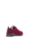Кроссовки из вискозы бордовые мужские Kiton - контрастная подошва, логотип. 100% вискоза. шнурки. высота 2 см. Страна производитель: Италия. Уход: специализированная чистка - фото 4