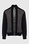 Torras Cashmere and polyamide jacket black for men - diamond pattern. 70% cashmere, 30% polyamide. Closure: Zipper. Two side pockets. Country of manufacture: Italy. Care: specialized cleaning - photo 1