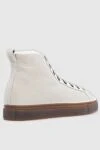 Beige leather sneakers for women Doucal`s - contrasting sole. leather. lacing. Country of manufacture: Italy. Care: specialized cleaning - photo 4