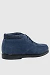 Men's boots in nubuck and textile blue Doucal`s - 80% nubuck, 20% textile. Lace-up. Sole Height: 2 cm. Outsole: Other materials. Country of manufacture: Italy. Care: specialized cleaning - photo 4