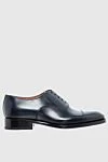 Santoni Blue leather men's shoes - 100% leather. Lace-up. Interior: Leather. Insole: Leather. Heel height: 2cm. Outsole: Other materials. Country of manufacture: Italy. Care: specialized cleaning - photo 1