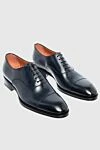 Santoni Blue leather men's shoes - 100% leather. Lace-up. Interior: Leather. Insole: Leather. Heel height: 2cm. Outsole: Other materials. Country of manufacture: Italy. Care: specialized cleaning - photo 3