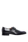 Santoni Men's black leather shoes - 100% leather. Lace-up. Interior: Leather. Insole: Leather. Heel height: 2cm. Outsole: Other materials. Country of manufacture: Italy. Care: specialized cleaning - photo 1