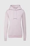 Saint Laurent Cotton hoodie purple for women - hood, drawstring closure, side pockets. 100% cotton. Country of manufacture: Italy. Care: specialized cleaning - photo 1