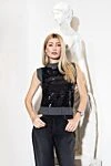 Prada Жилет из шерсти серый женский - паетки. два боковых кармана. молния. 94% шерсть, 6% кашемир. Страна производитель: Италия. Уход: специализированная чистка - фото 7