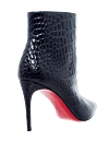 Әйелдердің көк былғары етіктері Christian Louboutin - текстуралы бет. Құрамы: шынайы былғары. Өкше биіктігі: 6 сантиметр. Жабу: найзағай. Шығарылған елі: Франция. Күтім: арнайы тазалау - фото 4