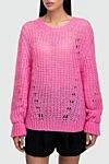 P.A.R.O.S.H. Pink jumper for women - textured knitwear. 50% mohair, 32% polyamide, 18% wool. Country of manufacture: Italy. Care: specialized cleaning - photo 3