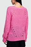 Pink jumper for women P.A.R.O.S.H. - textured knitwear. 50% mohair, 32% polyamide, 18% wool. Country of manufacture: Italy. Care: specialized cleaning - photo 4