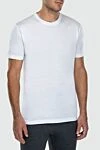 Cesare di Napoli White cotton T-shirt for men - 100% cotton. Country of manufacture: Italy. Care: specialized cleaning - photo 3