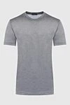 Cesare di Napoli Gray cotton T-shirt for men - 100% cotton. Country of manufacture: Italy. Care: specialized cleaning - photo 1