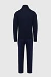 Tombolini Men's wool sports suit, blue - Contrasting inserts. 100% wool. Closure: Drawstring, zipper. Four side pockets. Country of manufacture: Italy. Care: specialized cleaning - photo 5