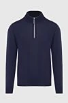 Billionaire Wool troyer blue for men - 100% wool. Closure: Zipper. Country of origin: Italy. Care: specialized cleaning - photo 1