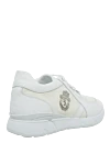 White leather sneakers for men Billionaire - logo print. 100% genuine leather. lacing. sole height 2cm. Country of origin: Italy. Care: specialized cleaning - photo 4