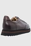 Brown leather sneakers for men Doucal`s - 100% genuine leather. lacing. height 2 cm, large tread. Country of origin: Italy. Care: specialized cleaning - photo 4