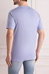 T-shirt made of cotton and modal purple for men Stefano Ricci - logo print. 50% cotton, 50% modal. Country of origin: Italy. Care: specialized cleaning - photo 4