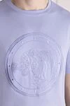 Stefano Ricci T-shirt made of cotton and modal purple for men - logo print. 50% cotton, 50% modal. Country of origin: Italy. Care: specialized cleaning - photo 5