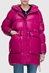 After Label Women's pink polyester down jacket - hood. 100% polyester. Closure: zipper. two side pockets. Insulation: 100% down. Country of manufacture: Italy. Care: specialized cleaning - photo 3