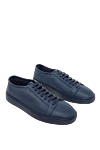 Santoni Сникеры navy blue с акцентом в виде красной точки
- внутренняя отделка мех. 100% натуральная кожа. шнуровка. высота 2 см. Страна производитель: Италия. Уход: специализированная чистка - фото 3