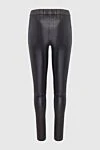 Black leather pants for women Max&Moi - 100% leather. elastic belt. Country of origin: France. Care: specialized cleaning - photo 2