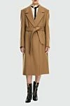 Women's brown wool and cashmere coat Celine - 90% wool, 10% cashmere. buttons, belt. two side pockets. Country of manufacture: Italy. Care: specialized cleaning - photo 2