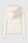 Lorena Antoniazzi Beige jumper for women - star print. 78% wool, 10% cashmere, 10% silk, 1% viscose. Country of manufacture: Italy. Care: specialized cleaning - photo 1