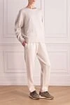 Max&Moi Walking suit made of cashmere gray for women - 100% cashmere. Closure: drawstring. Country of origin: France. Care: specialized cleaning - photo 3