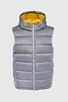 Panicale Polyester vest gray for men - Hood. 100% polyester. Closure: Zipper. Two side pockets. Insulation: Down, feather. Country of origin: Italy. Care: specialized cleaning - photo 1