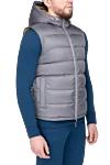 Panicale Polyester vest gray for men - Hood. 100% polyester. Closure: Zipper. Two side pockets. Insulation: Down, feather. Country of origin: Italy. Care: specialized cleaning - photo 3