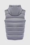 Polyester vest gray for men Panicale - Hood. 100% polyester. Closure: Zipper. Two side pockets. Insulation: Down, feather. Country of origin: Italy. Care: specialized cleaning - photo 6