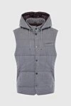 Panicale Wool and elastane vest gray for men - Hood. 96% wool, 4% elastane. Buttons. Two side pockets. Insulation: Down. Country of origin: Italy. Care: specialized cleaning - photo 1