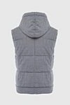 Wool and elastane vest gray for men Panicale - Hood. 96% wool, 4% elastane. Buttons. Two side pockets. Insulation: Down. Country of origin: Italy. Care: specialized cleaning - photo 6