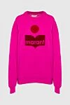 Isabel Marant Pink cotton and polyester jumper for women - logo. 88% cotton, 12% polyester. Country of manufacture: Italy. Care: specialized cleaning - photo 1