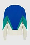 Isabel Marant Blue jumper for women - logo, contrasting inserts. 40% cotton, 28% polyamide, 17% wool, 14% viscose, 1% elastane. Country of origin: France. Care: specialized cleaning - photo 7