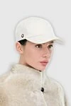 Кеппи белая Loro Piana - нет. ремешок. 100%-кашемир. Уход: специализированная чистка. Производство: Италия. Страна производитель: Италия. Уход: специализированная чистка - фото 2