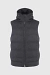 Loro Piana Cashmere and down vest for men, gray - 100% cashmere. hood. Closure: zipper. Insulation: down. Manufacturer part number: FAL3491 W000. Country of manufacture: Italy. Care: specialized cleaning - photo 1