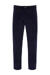 Loro Piana Men's Corduroy Trousers Blue Casual With Pockets - 100% cotton. Closure: button, zipper. two side pockets, two back pockets. Country of origin: Italy. Care: specialized cleaning - photo 1