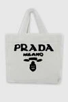 Prada White fur bag for women - logo. fur. latch. Country of manufacture: Italy. Care: specialized cleaning - photo 1