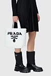 White fur bag for women Prada - logo. fur. latch. Country of manufacture: Italy. Care: specialized cleaning - photo 2